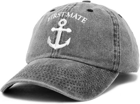 DALIX First Mate Hat Sailing Baseball Cap Sailor Gift Men Women Vintage...