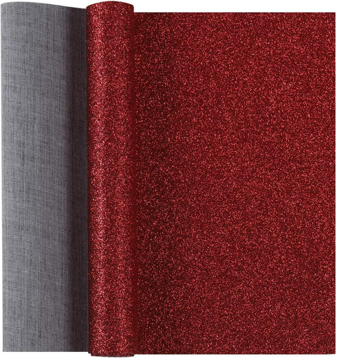 Sparkly Superfine Glitter Leather Sheets Shiny Faux Fabric Canvas Perfect for Craft DIY Handmade Projects Earrings Bows Craft Key Chain 1 Roll 8.2...