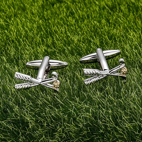 Golf Ball And Clubs Cufflinks for Men....