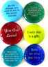Lifeforce Glass Encouragement Stones, Motivational and Inspirational Quotes and Sayings on Translucent and Opaque Glass Stones, Set of 6...