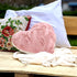 Tache Pink Heart Shaped Pillow - Faux Fur White Fleece Valentine's Romantic Super Soft Stuffed Light Blush Dusty Rose Furry Pillow 16x14 Pink Hear...