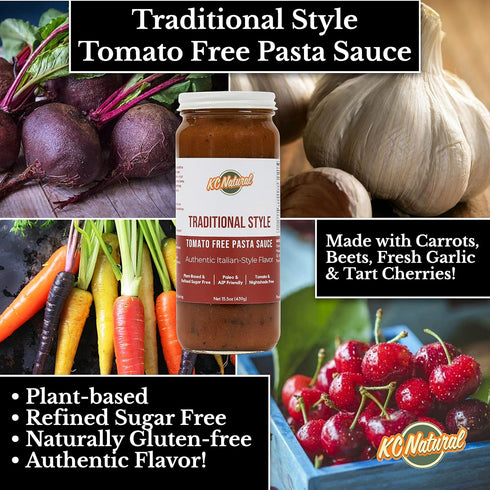 KC Natural | Traditional Style Tomato Free Pasta Sauce | 280mg Sodium (1-pack, 1.00)...