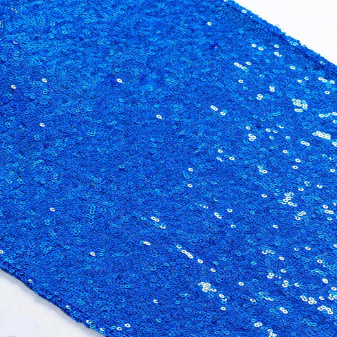 ShiDianYi Sequin Table Runner - 12x72-Inch Blue Sparkle Table Cover/Overlay for Party Decoration (Royal Blue)...