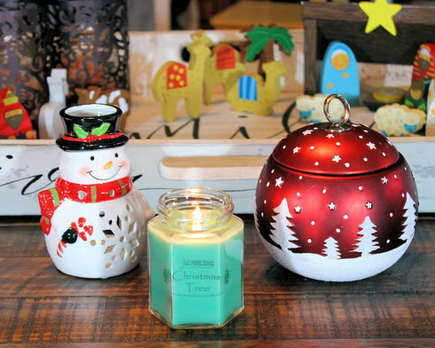 3 Pack - Christmas Tree Scented Blended Soy Candle | Real Christmas Tree Fragrance | Hand Poured in The USA by Just Makes Scents...