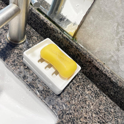 Ceramic Soap Dish Bar Soap Holder Double Layer Soap Tray Draining by Lofekea...