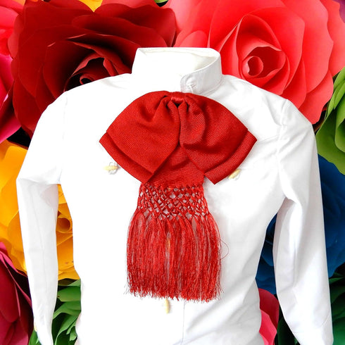 Mexican Charro Bow Tie Red elastic band Red...