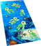 Softerry - Happy Little Turtles Beach Towel 28 x 51 inches (70 x 130cm) 100% Cotton Soft and Absorbent (1 Towel, Little Turtles)...