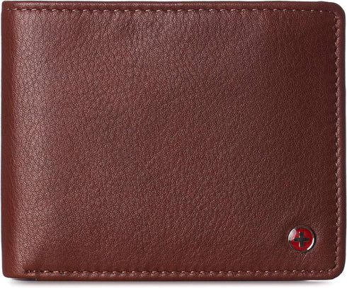 Alpine Swiss Mens Wallet for Men | RFID Protected Leather Mens Wallet | Spencer Bifold with Divided Bill Section | Gift Box | 2 ID Windows | 14 Ca...