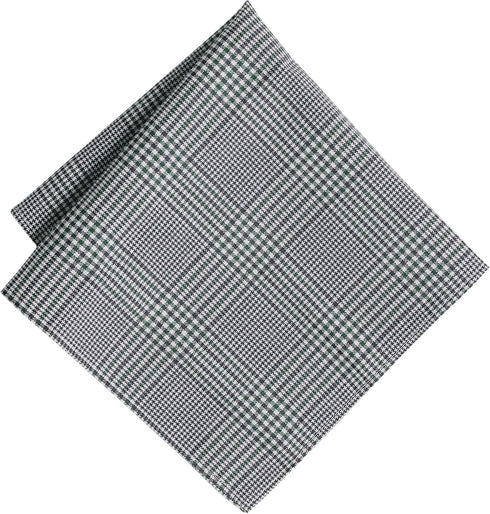 Jacob Alexander Men's Wool Glen Plaid Pocket Square Handkerchief Hanky - Navy/Green/White...