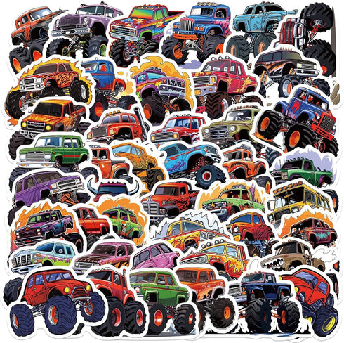 50PCS Monster Truck Stickers, Truck Car Stickers for Kids, Car Stickers Waterproof for Water Bottles Skateboard Car Bike Phone Case Laptop Suitcas...