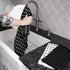Ritz Premium 100% Cotton Terry Check Kitchen Dish Towels - Highly Absorbent, Super Soft, Long-Lasting, 25"x15", 3-Pack, Black...
