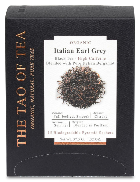 The Tao of Tea, Italian Earl Grey, Pyramid Sachets, 15 Sachet Box...