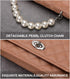 GM LIKKIE Clutch Purse for Women, Evening Envelope Quilted Wallet Bag, Crossbody Foldover Pearl Wedding Shoulder Handbag...