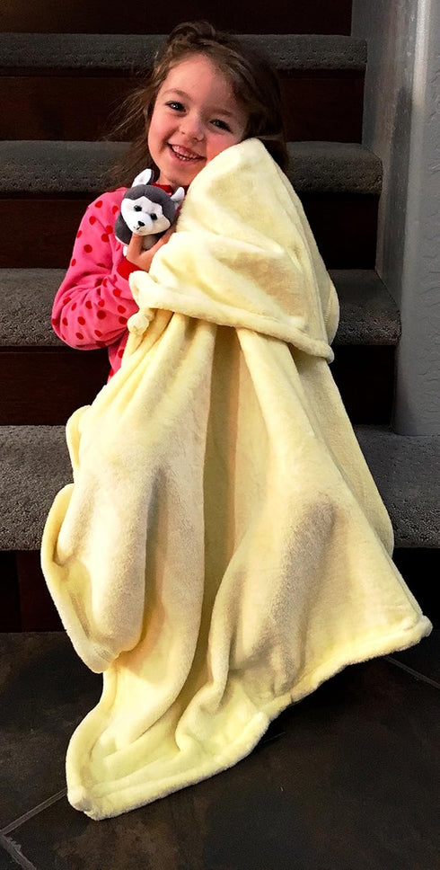 Luxuriously Soft Baby Blanket - Youthful Yellow - 30" x 40" - Super Soft Blanket for Girls and Boys | Receiving Blanket | Ideal for Newborns, Crib...