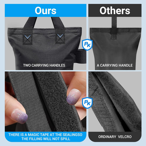 Outdoor Canopy Weights(135LBS) for Heavy Duty,Tent Weights Sand Bags for Outdoor Garden Patio Sun Shelter Canopy Patio UmbrellaUmbrella,Gazebo,Pop...