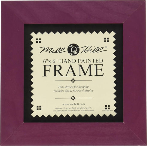 Mill Hill Wooden Frame 6"X6", Matte Plum...