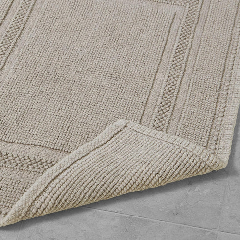 Jean Pierre - Stonewash Racetrack Bath Rug, Cotton, Premium Bathroom Decor, Machine Washable, Highly Absorbent, Measures 21" x 34", Washed Taupe...