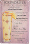 8" x 12" Popular Cocktails and Drink Mix Recipes Menu on Metal Tin Sign Wall Decor Plaque Poster (SCREWDRIVER)...