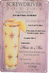 8" x 12" Popular Cocktails and Drink Mix Recipes Menu on Metal Tin Sign Wall Decor Plaque Poster (SCREWDRIVER)...