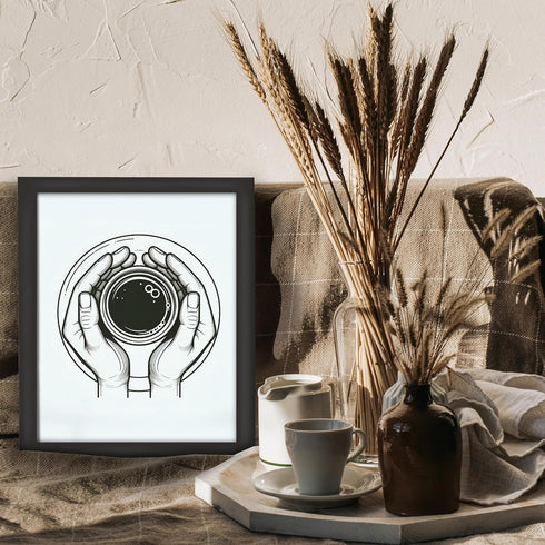 Posterizer 1 pcs-Girly minimal aesthetic design for coffee lovers-Miscellaneous-Abstract & Modern Art-Living Room Bedroom Decor- UNFRAMED Wall Art...