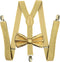 Gold Metallic Mens Bow Tie and Suspenders Set Glitter Prom, Gold, Size One Size...