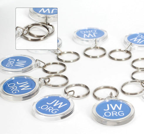 Round Jw.org No Blood Double Sided Key Chain-20 Pieces Pack...