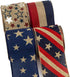 Ribbli Rustic Patriotic Ribbon Wired,4 Rolls Stars and Stripes Burlap Ribbon,2-1/2 Inch Total 60 Feets(20 Yards), Patriotic Ribbon for Crafts,Wrea...