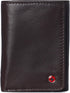 Alpine Swiss RFID Mens Theo Trifold Wallet Deluxe Capacity With Divided Bill Section Camden Collection Soft Nappa Brown...