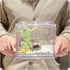 Small Betta Fish Tank, Stackable Mini Fish Tank Tiny Aquarium Tank Kit with Aquarium Gravel & Resin decorations, 0.6 Gallon Cube Desktop Fishbowl ...