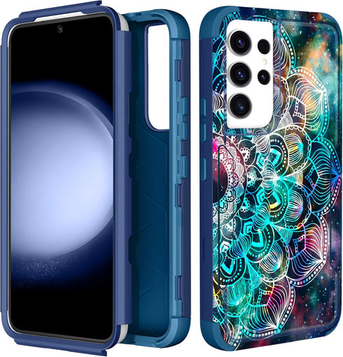 for S21 Ultra Phone Case - Heavy Duty Protective Phone Cover for Women Men Girls Boys Hard Cases for Samsung Galaxy S21 Ultra,Mandala...