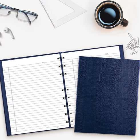 Blueline NotePro™ Executive Notebook, Indexing System, Refillable, Hard Cover, 9.25" x 7.25", 150 Ruled Pages, Indigo Blue (A7150.BLU)...