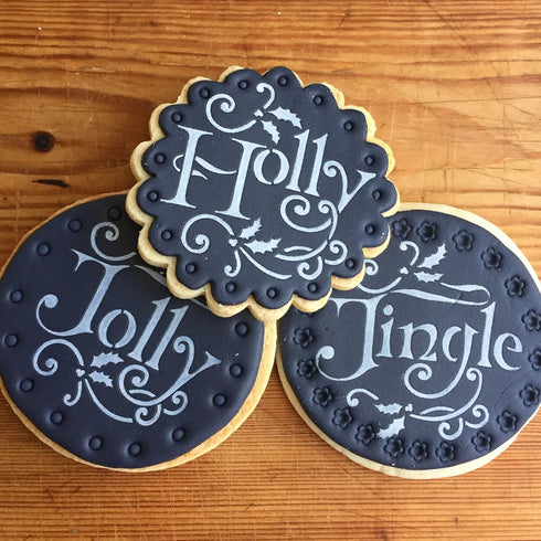 Holly, Jolly and Jingle Cookie Stencil Set by Designer Stencils...