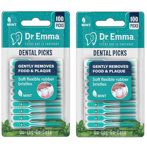 Dental Picks Mint Brush Picks 100Ct/Pack, 2 Packs (200Ct)...