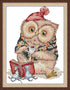 Stitchmelody Stamped Cross Stitch Kits,11CT Printed Pattern DMC Embroidery Kit-Learning Owl 28cm×38cm...