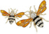 Napier Classics Goldtone and Yellow Bee Brooch Pin...