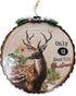Hanna's Handiworks Indoor Hanging Snowman Santa Claus Advent Calendar for The Holidays, Wooden Wall & Door Round Circular Shaped Decoration - Days...