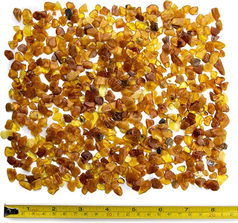 Amber Stones Polished and Raw 100% Natural Baltic Chips Resin Ambar Piedra for DIY Crafting Jewelry and Beading Loose Beads (No Holes) - Amber Cul...