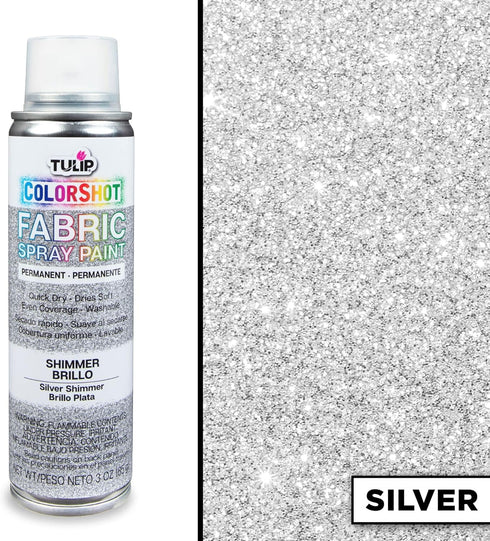 Tulip ColorShot Instant Fabric Color 3oz. Silver Shimmer...