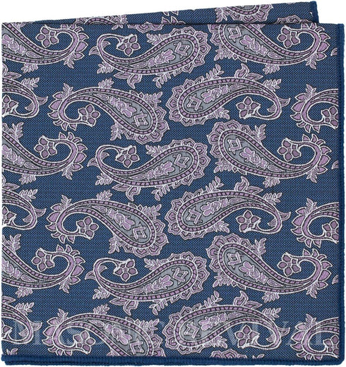 Azul Paisley Pocket Square (Handkerchief)...