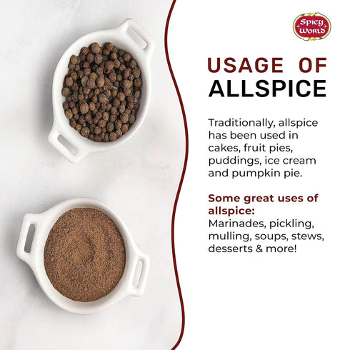 Spicy World Allspice Ground 16 Ounce - Huge 1 Pound Value Pack - All Spice Powder...