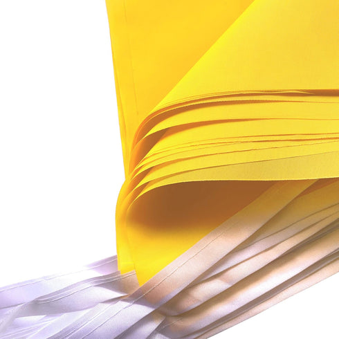 100 Feet Solid Yellow Pennant Banner Flags String Triangle Bunting Flags,Decorations for Grand Opening,Birthday Party,Festival Celebration...