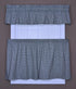 Logan Gingham Check Print Tailored Valance Window Curtain, Black...