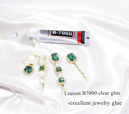 B-7000 Glue Clear for Rhinestone Crafts, Jewelry and Bead Adhesive B7000 Semi Fluid High Viscosity Super Glues Rhinestones Glues for Fabric Cell P...