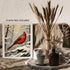 Posterizer 1 pcs-little bird in snowy winter scene-oil painting style -3-Art for Animal Lovers-Landscape & Nature Art-Decor for Home & Office- unf...