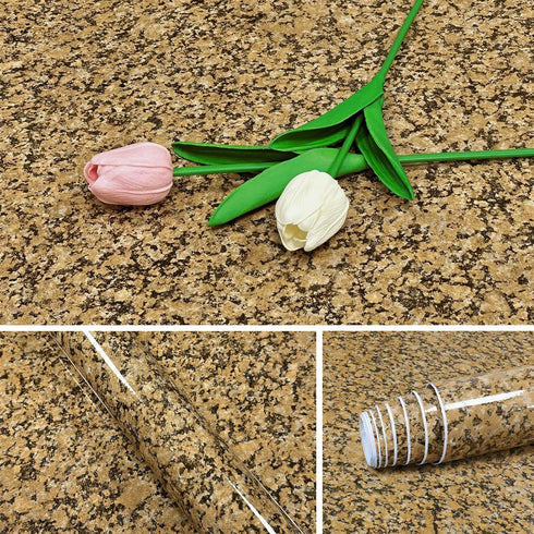STICKGOO Self Adhesive Contact Paper, Peel and Stick Granite Contact Paper for Countertops, Waterproof Wallpaper for Kitchen Cabinets, Removable, ...