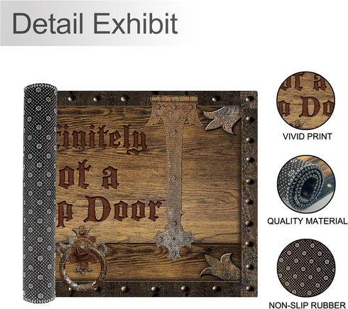 Definitely Not A Trap Door Door Mat Funny Entrance Welcome Outdoor Indoor Mats Home Decor Housewarming Gift 17 x 29 Inches...