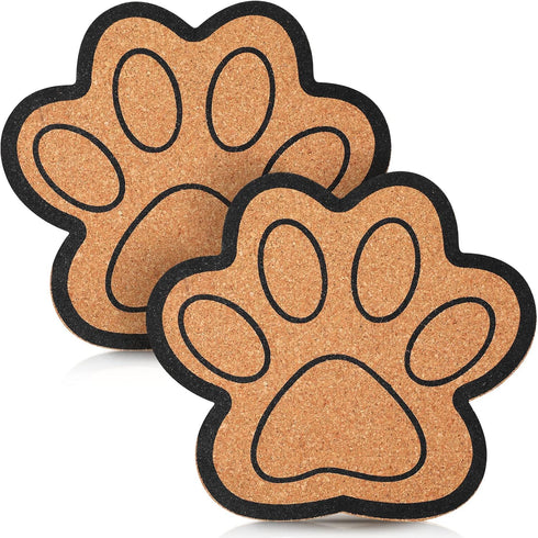 Decorative Cork Bulletin Board for Walls Memo Bulletin Pin Board Dog Paw Shape Bulletin Cork Board for Office Home Kitchen (2 Pieces)...