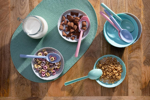 Plastic Spoon Portable Cereal, Soup, Porridge, Spoons Reusable Dinner Scoops for Home Kitchen Buffet Restaurant Flatware | Made in USA...