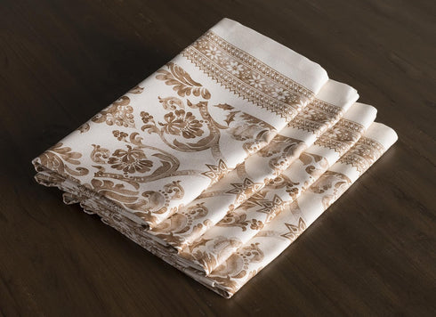 Maison d' Hermine Cloth Napkins Set of 4 100% Cotton Everyday Reusable Square Napkins Cloth Washable, Dinner, Party, Wedding, Restaurant (Allure, ...