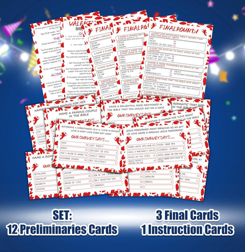 Valentines Day Games for Adults,Valentine's Day Bible Feud,Bible Friendly Feud,Valentine's Day Friendly Feud Quiz,Fun Feud Game for Family,Family ...